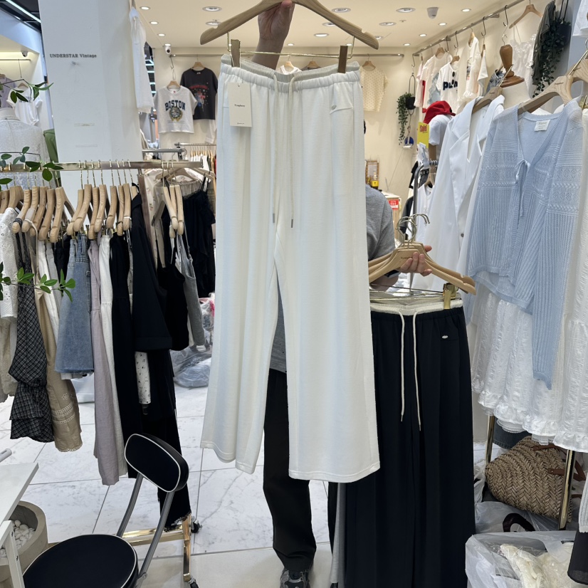 SYMPHONY東大門直郵女裝新品推薦休閑真品熱賣休閑褲荷葉邊SYMPHONY休閑褲圖色5白色