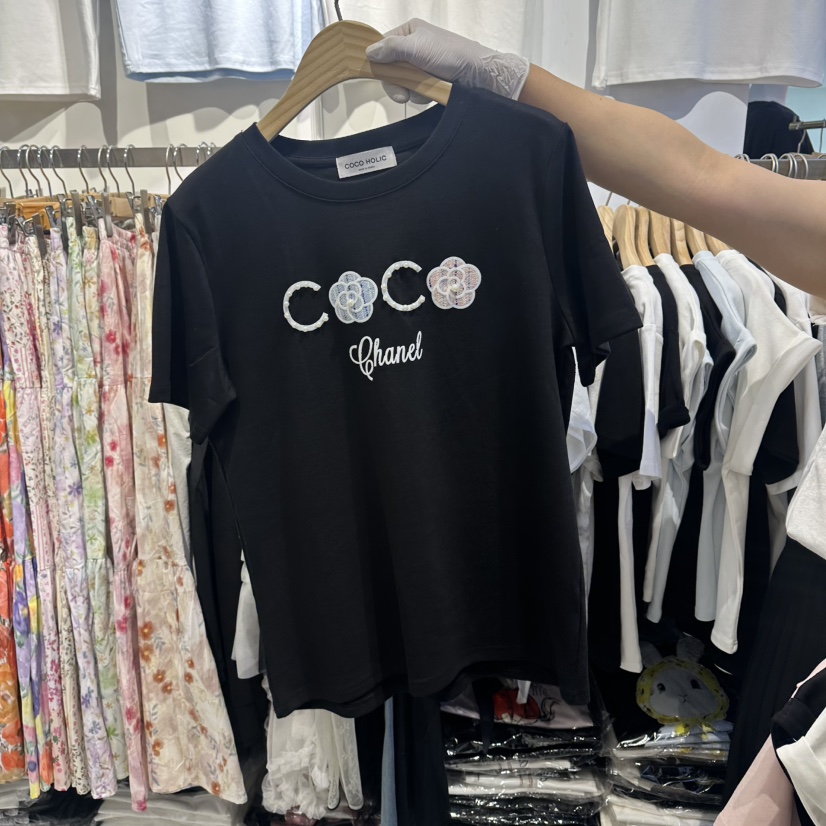 COCO HOLIC東大門直郵女士新品時尚真品休閑職業推薦T恤COCO HOLICT恤圖色2