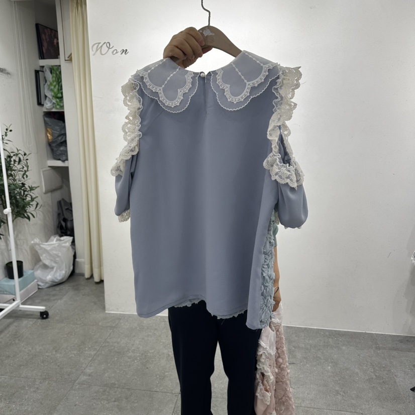 MS韓國代購女裝新款時尚人氣職業真品休閑26春夏襯衫蕾絲衫MS襯衫/蕾絲衫