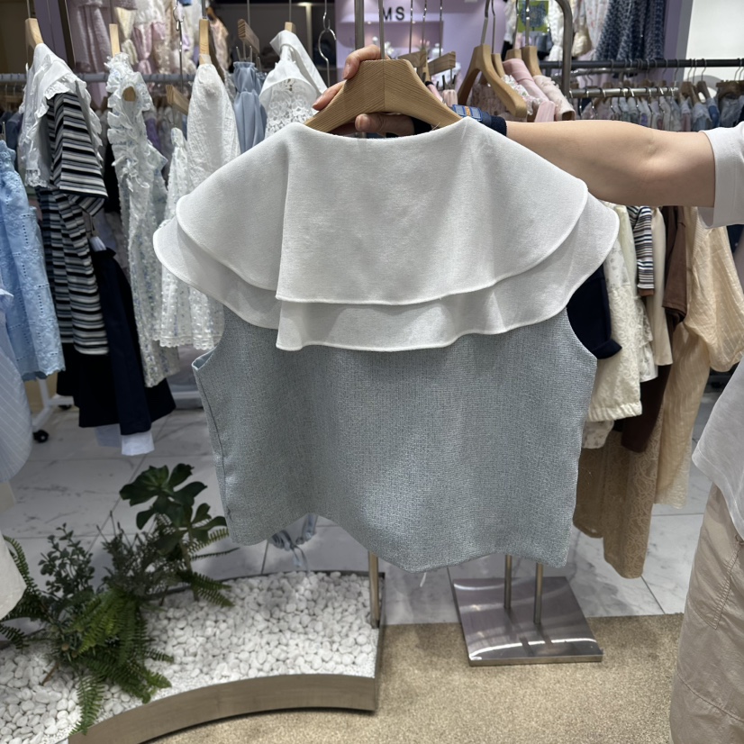 VIRUS韓國代購女士新品熱賣職業推薦人氣時尚休閑馬甲雙層VIRUS馬甲
