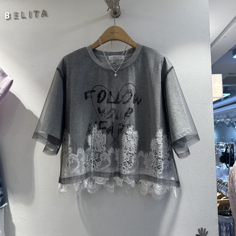 BELITA韓國代購女裝新品休閑26春夏推薦職業人氣時尚真品T恤BELITAT恤圖色1