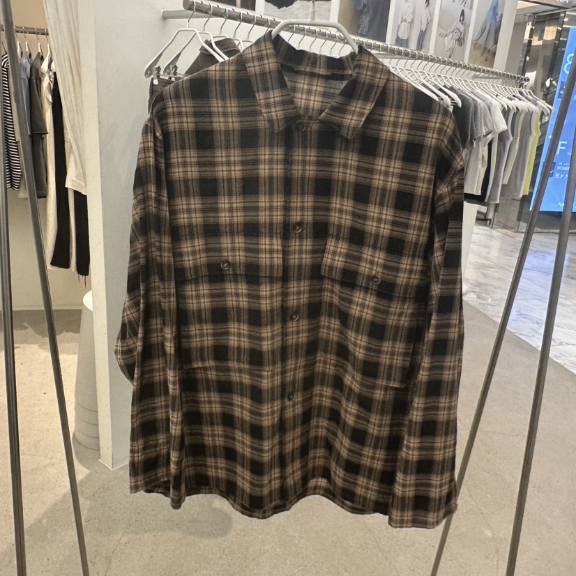 MARAN-P東大門代購女士新品時尚真品26春夏襯衫蕾絲衫格子MARAN襯衫/蕾絲衫圖色2