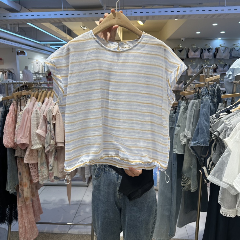 BELITA東大門代購女裝新款職業休閑時尚人氣熱賣真品26春夏T恤BELITAT恤圖色1