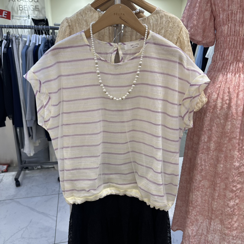 BELITA東大門代購女裝新款職業休閑時尚人氣熱賣真品26春夏T恤BELITAT恤圖色2