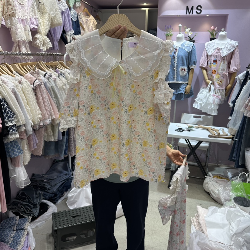 MS東大門直郵女士新品時尚26春夏熱賣真品人氣襯衫蕾絲衫MS襯衫/蕾絲衫圖色2