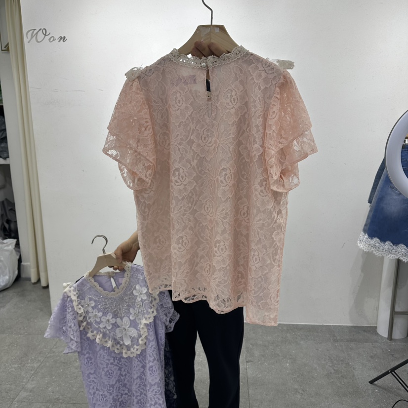 MS韓國代購女裝新品26春夏人氣時尚職業休閑熱賣襯衫蕾絲衫MS襯衫/蕾絲衫