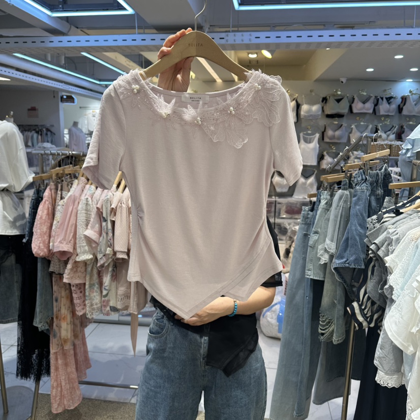 BELITA韓國代購女士新品真品職業休閑熱賣推薦時尚T恤花朵BELITAT恤圖色2