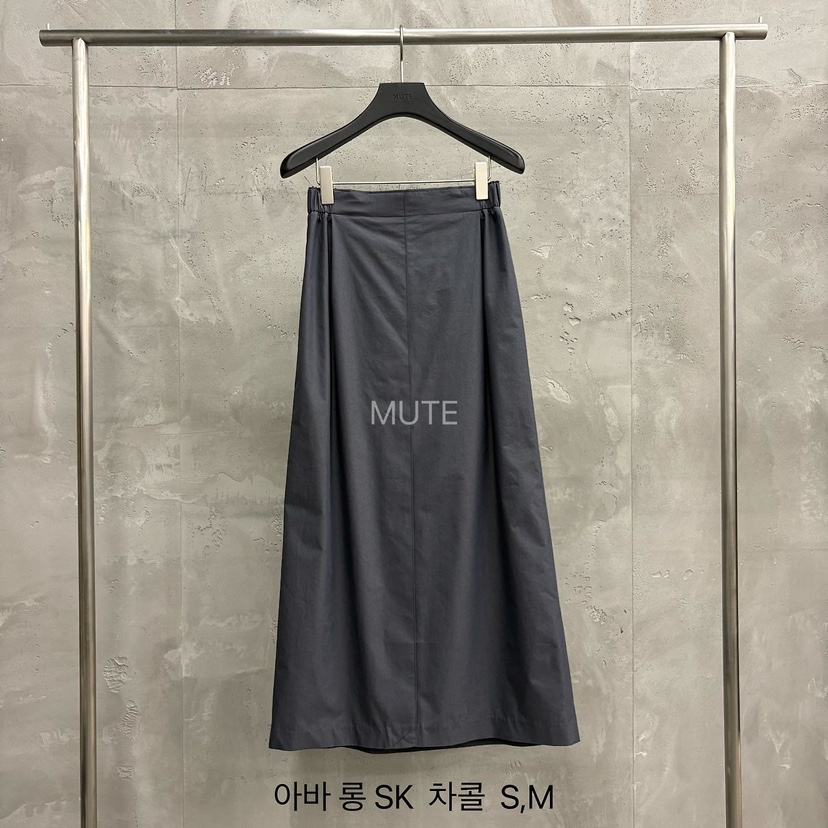 MUTE-P東大門直郵女士新品真品26春夏休閑人氣時尚職業長裙MUTE長裙圖色3墨色