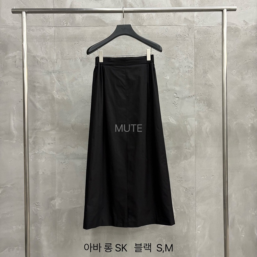 MUTE-P東大門直郵女士新品真品26春夏休閑人氣時尚職業長裙MUTE長裙圖色4黑色
