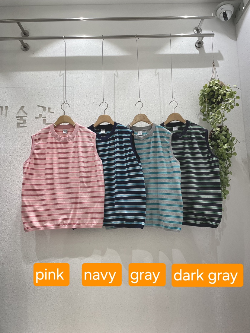 GALLERY-A韓國直郵女裝新品時尚真品人氣休閑吊帶背心條紋GALLERY吊帶/背心