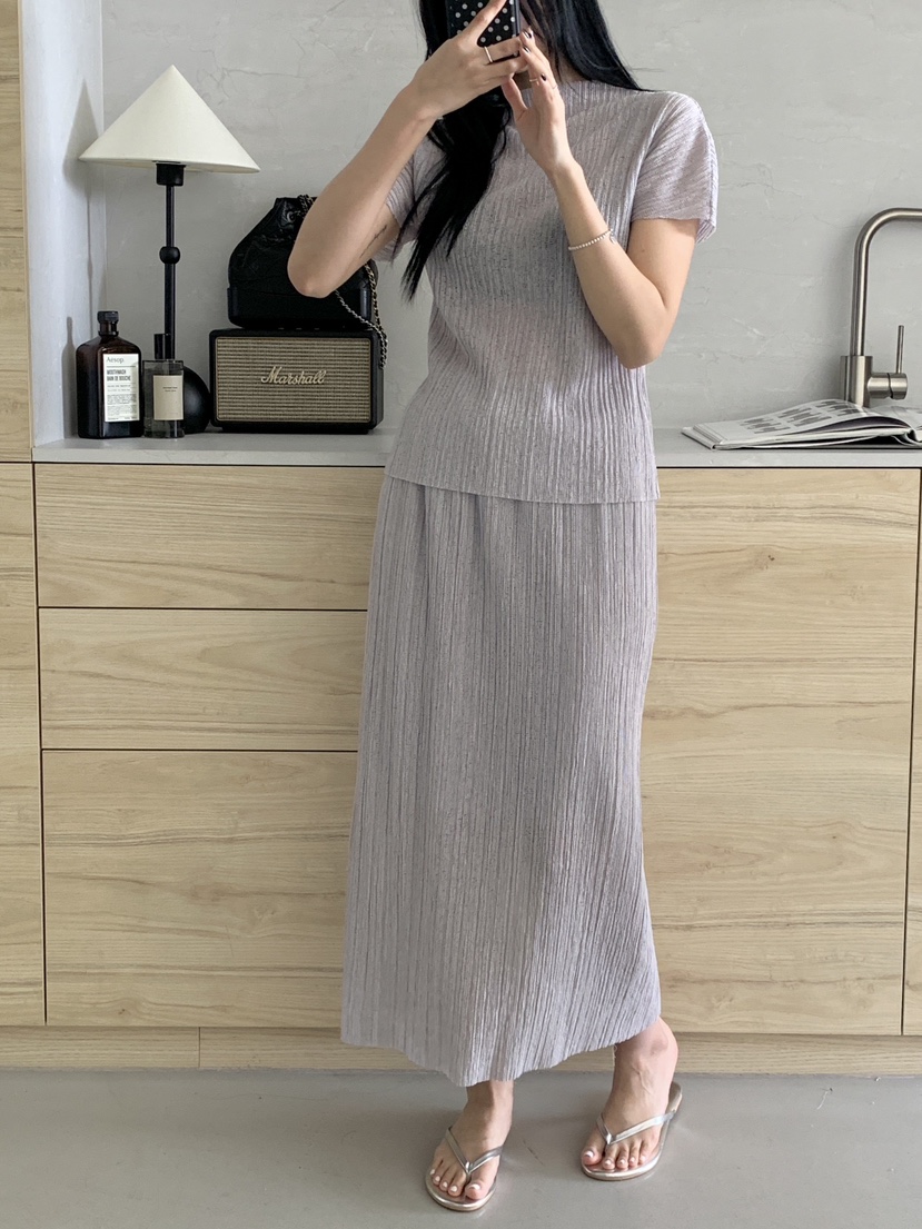 DAVICHI/D.SECOND韓國直郵女裝新品真品職業推薦長裙褶裥DAVICHI/D.SECOND長裙