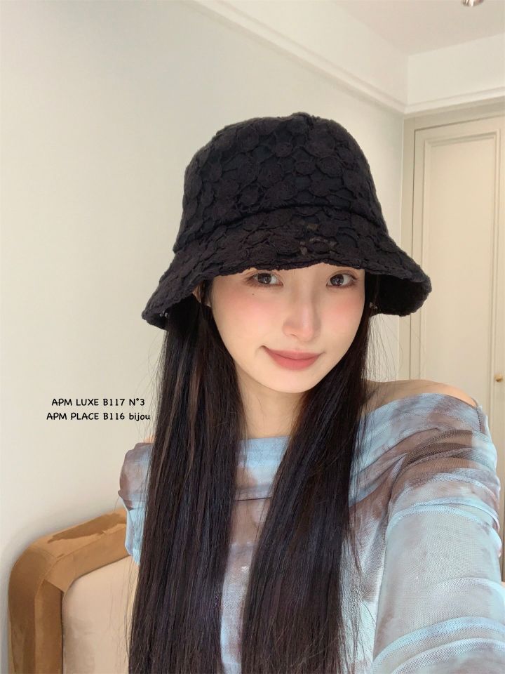 N3東大門實拍女士新款休閑熱賣人氣26春夏職業帽子花朵蕾絲N3帽子