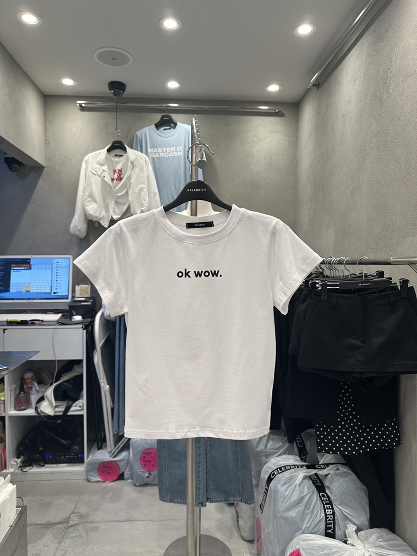 CELEBRITY-A韓國直郵女士新品休閑推薦人氣熱賣職業26春夏T恤CELEBRITY-AT恤圖色1