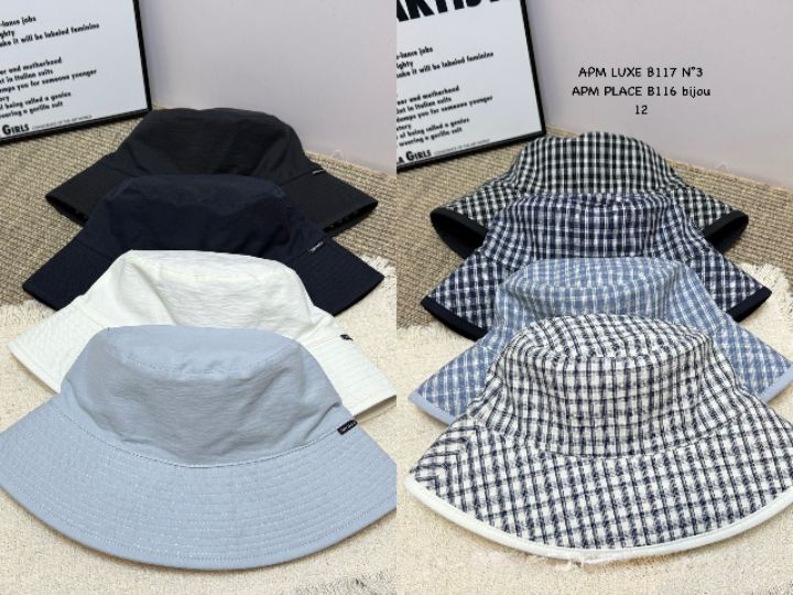 N3韓國直郵女裝新品人氣休閑職業熱賣帽子漁夫帽格紋雙面N3帽子
