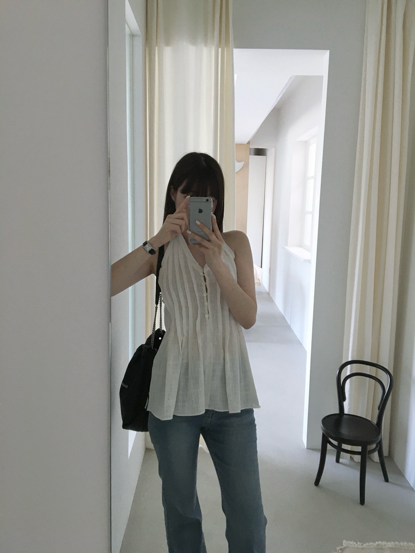 LEGACY東大門代購女士新品真品26春夏人氣吊帶背心褶裥亞麻LEGACY吊帶/背心