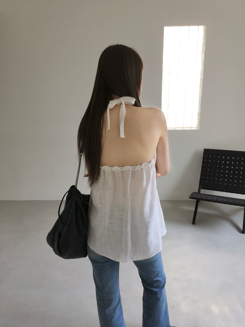 LEGACY東大門代購女士新品真品26春夏人氣吊帶背心褶裥亞麻LEGACY吊帶/背心