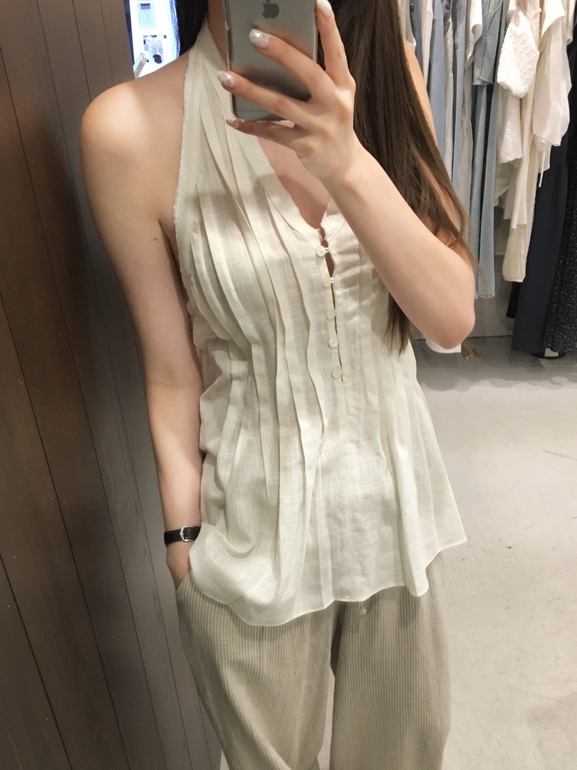 LEGACY東大門代購女士新品真品26春夏人氣吊帶背心褶裥亞麻LEGACY吊帶/背心