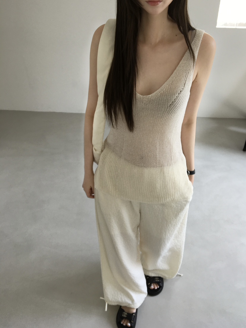 LEGACY東大門直郵女士新款真品時尚推薦吊帶背心透視亞麻LEGACY吊帶/背心