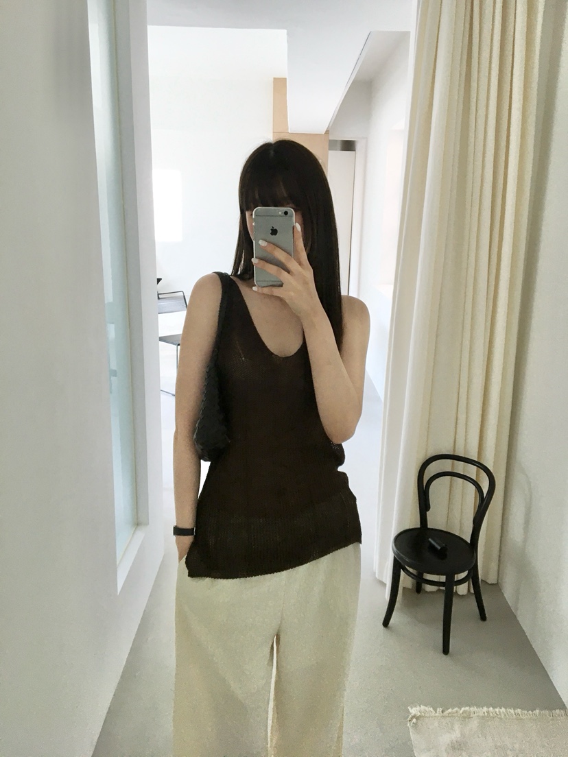 LEGACY東大門直郵女士新款真品時尚推薦吊帶背心透視亞麻LEGACY吊帶/背心