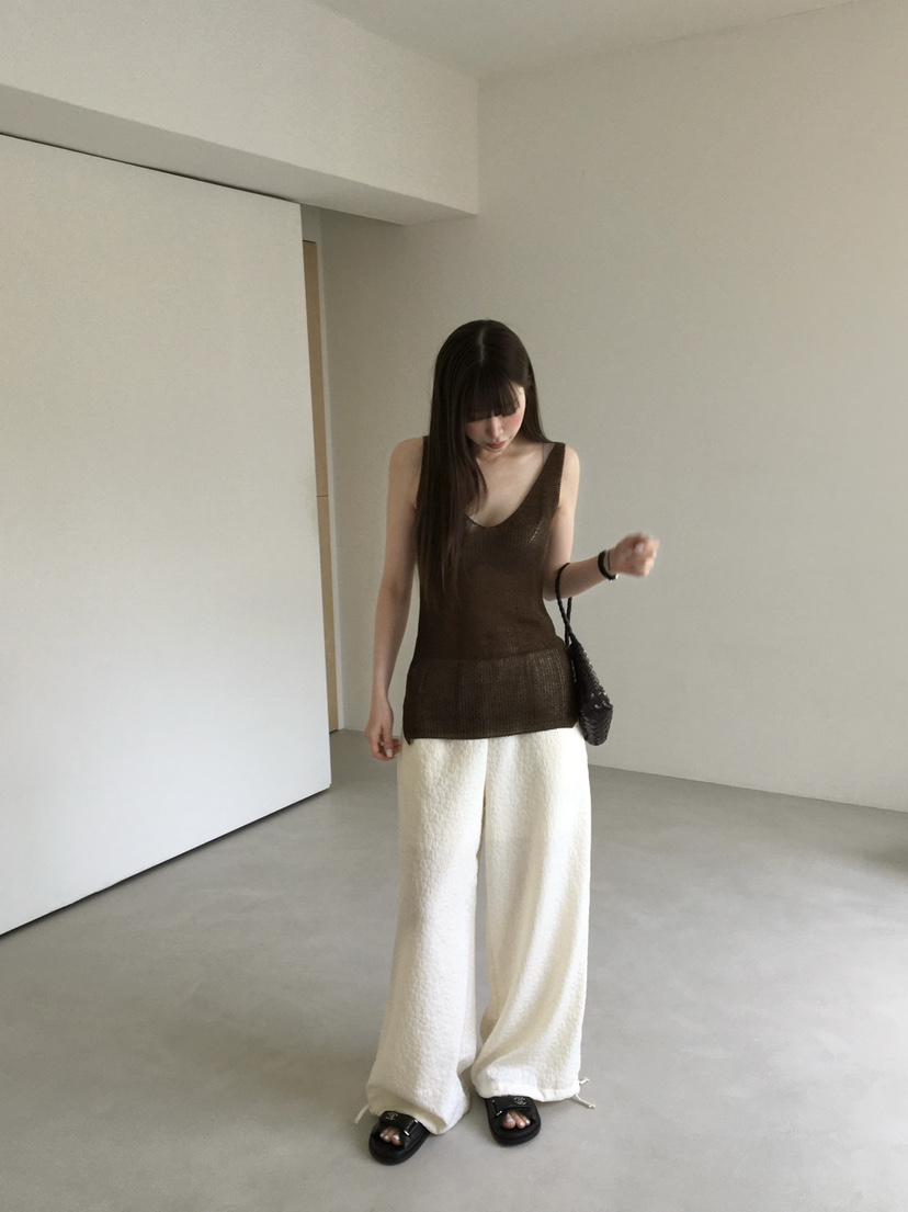 LEGACY東大門直郵女士新款真品時尚推薦吊帶背心透視亞麻LEGACY吊帶/背心