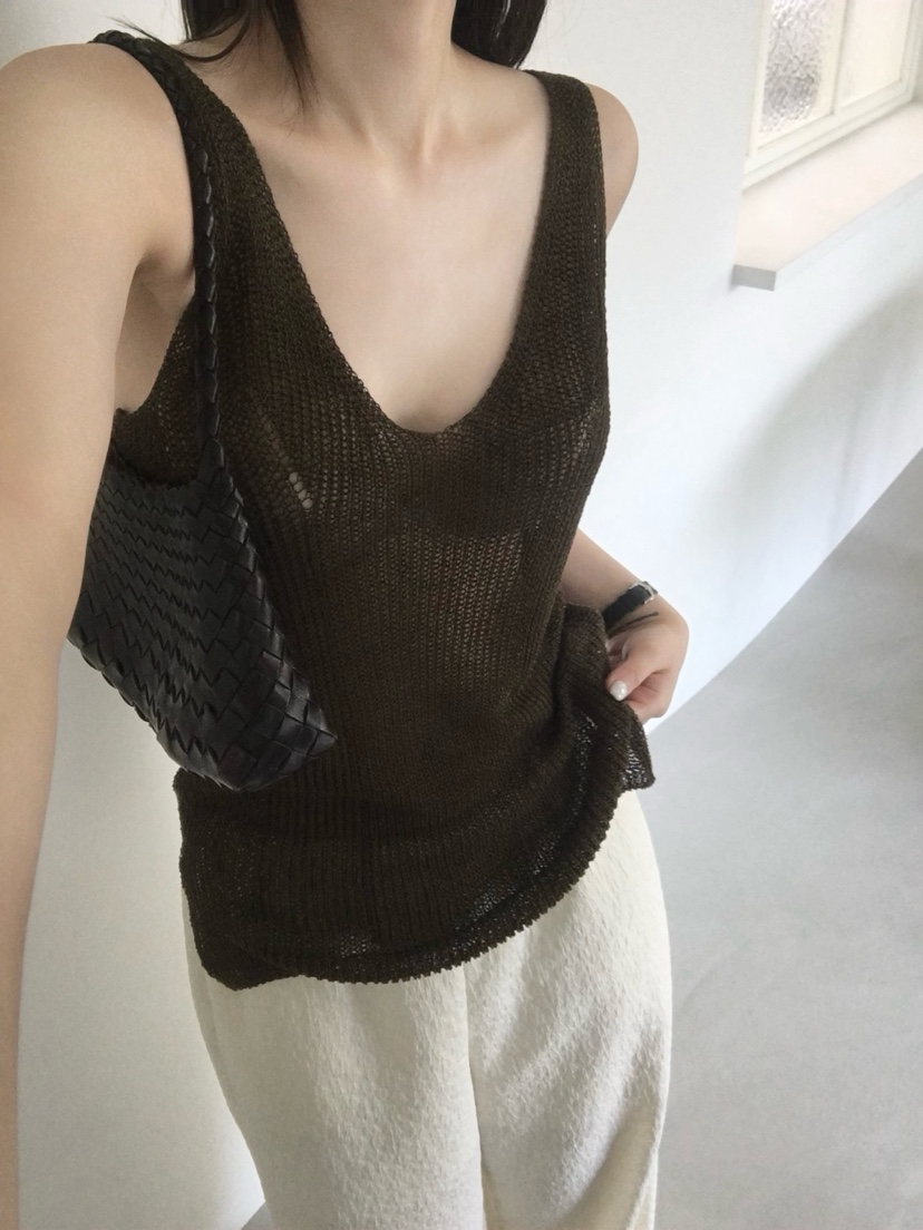 LEGACY東大門直郵女士新款真品時尚推薦吊帶背心透視亞麻LEGACY吊帶/背心