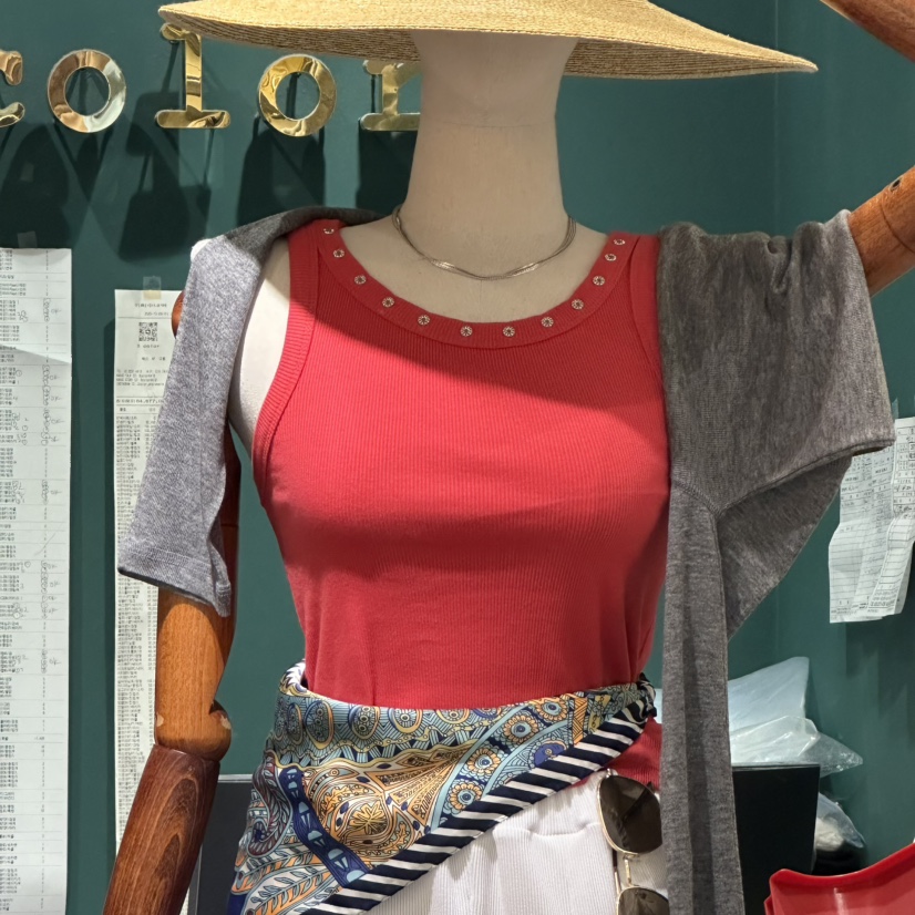 3COLOR東大門直郵女裝新品熱賣吊帶背心Three color吊帶/背心圖色5