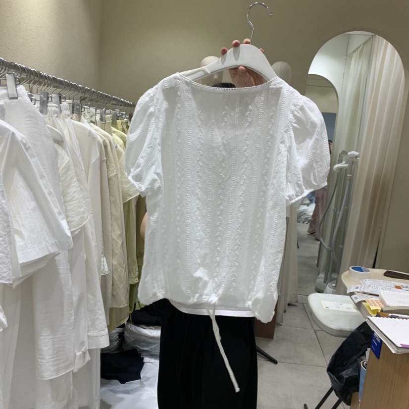 BROCCOLISALAD東大門代購女士新款職業26春夏休閑襯衫蕾絲衫BROCCOLISALAD襯衫/蕾絲衫
