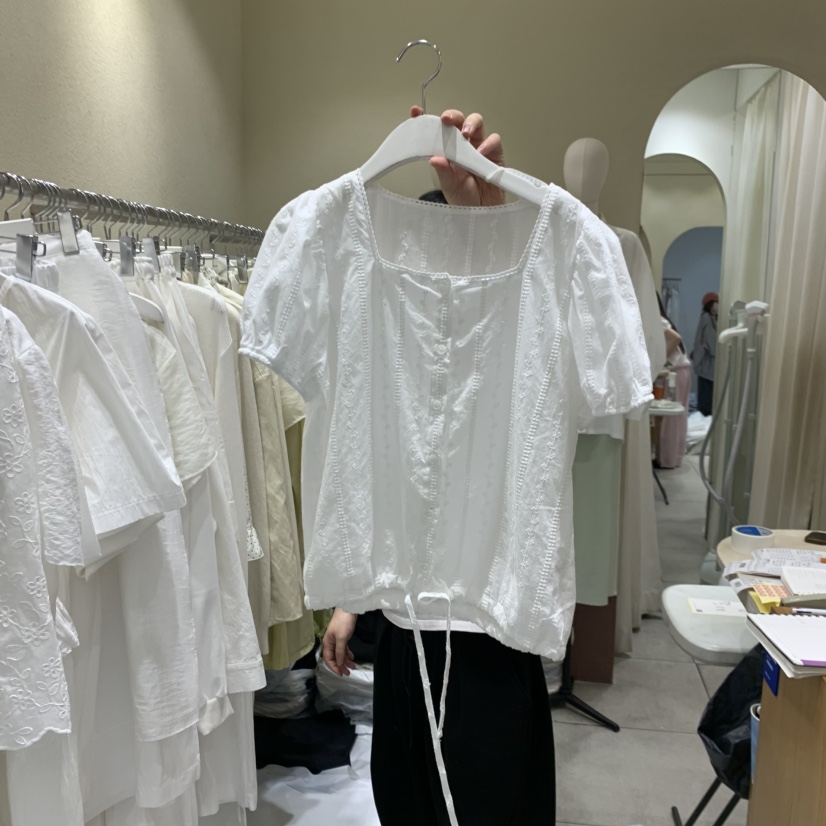 BROCCOLISALAD東大門代購女士新款職業26春夏休閑襯衫蕾絲衫BROCCOLISALAD襯衫/蕾絲衫圖色1