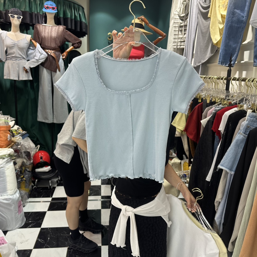 3COLOR韓國直郵女士新款休閑T恤Three colorT恤圖色1