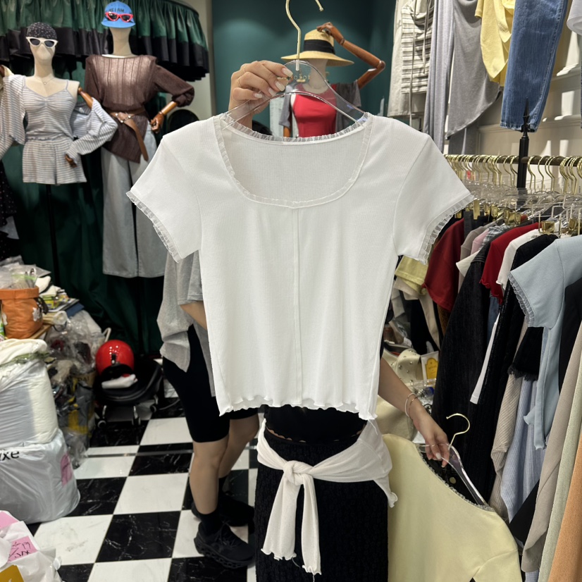 3COLOR韓國直郵女士新款休閑T恤Three colorT恤圖色2