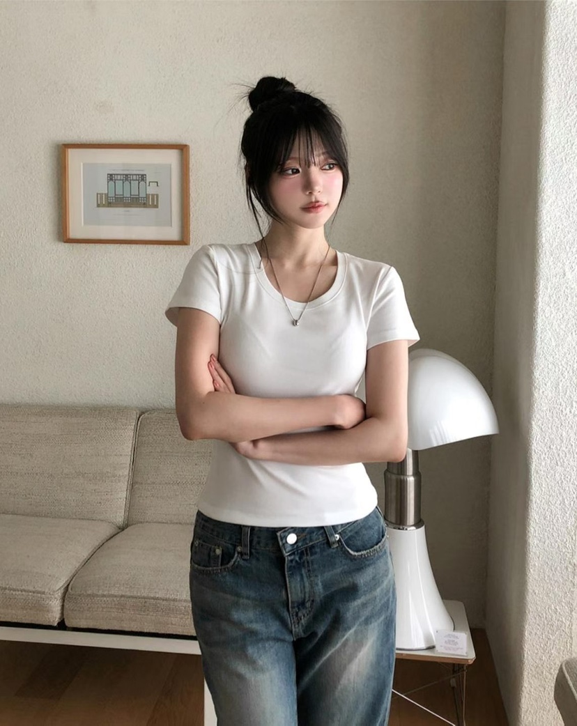 HIRISK韓國直郵女裝新品時尚真品熱賣26春夏推薦休閑職業T恤HIRISKT恤圖色2