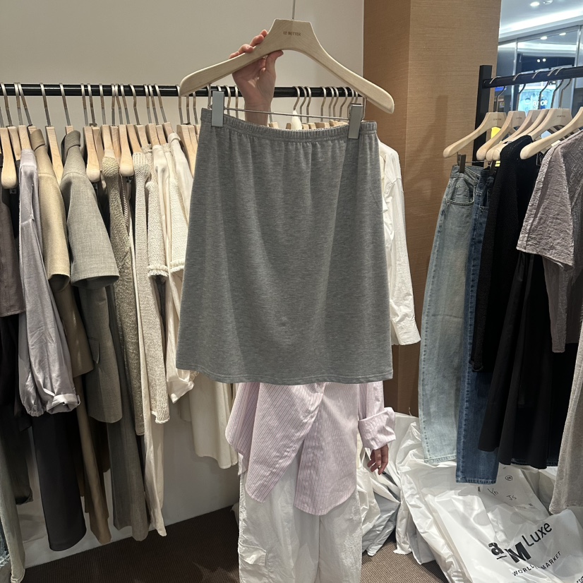 LE BUTTER東大門實拍女士新品休閑26春夏半身裙中短裙棉質LE BUTTER半身裙/中短裙圖色1