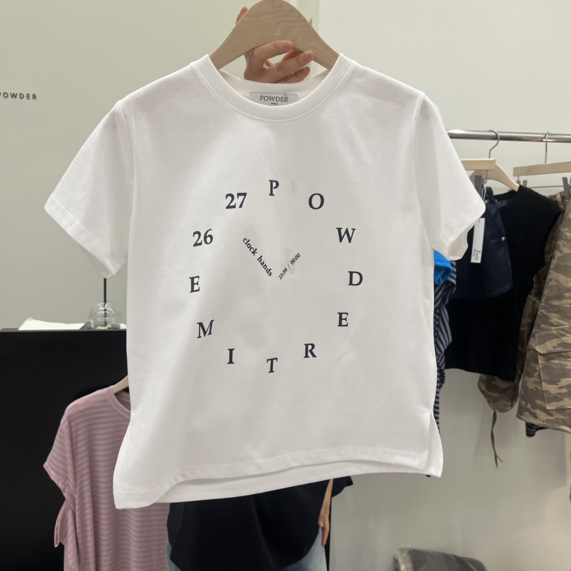 POWDER東大門代購女裝新品職業熱賣推薦休閑真品時尚人氣T恤POWDERT恤圖色2