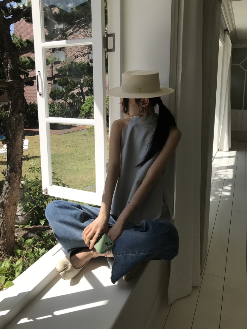 ME MO韓國直郵女裝新品時尚26夏季人氣襯衫蕾絲衫系帶雙層ME MO襯衫/蕾絲衫