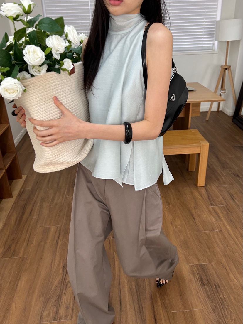 ME MO韓國直郵女裝新品時尚26夏季人氣襯衫蕾絲衫系帶雙層ME MO襯衫/蕾絲衫圖色2