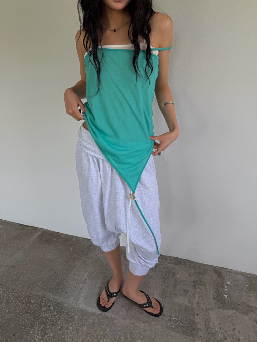 AWESOMESAUCE韓國東大門代購女士新品職業時尚26夏季吊帶背心AWESOME SAUCE吊帶/背心圖色1