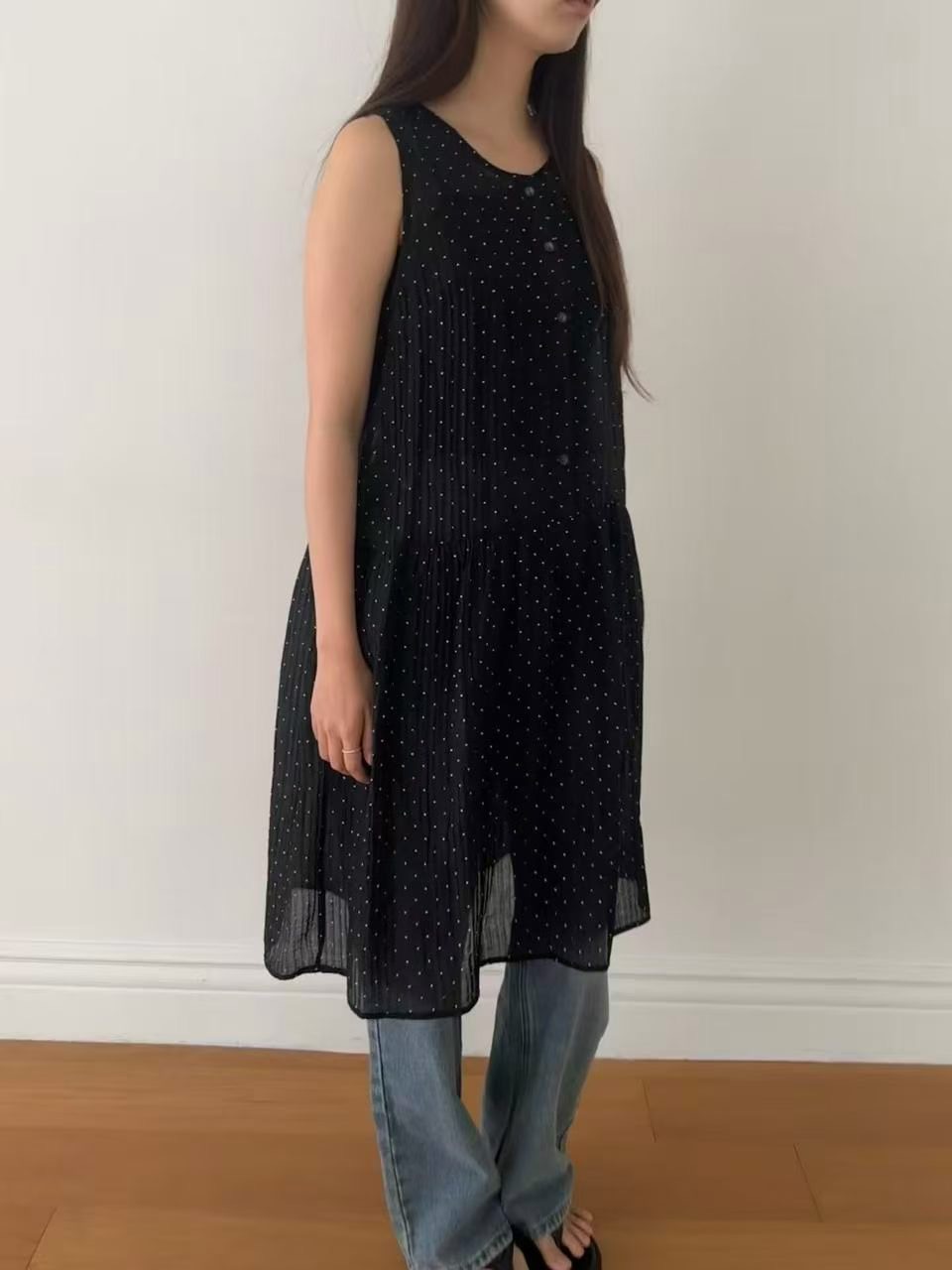 CAROLINE韓國直郵實拍女士新品時尚熱賣休閑連衣裙不含內搭CARO_LINE連衣裙圖色2