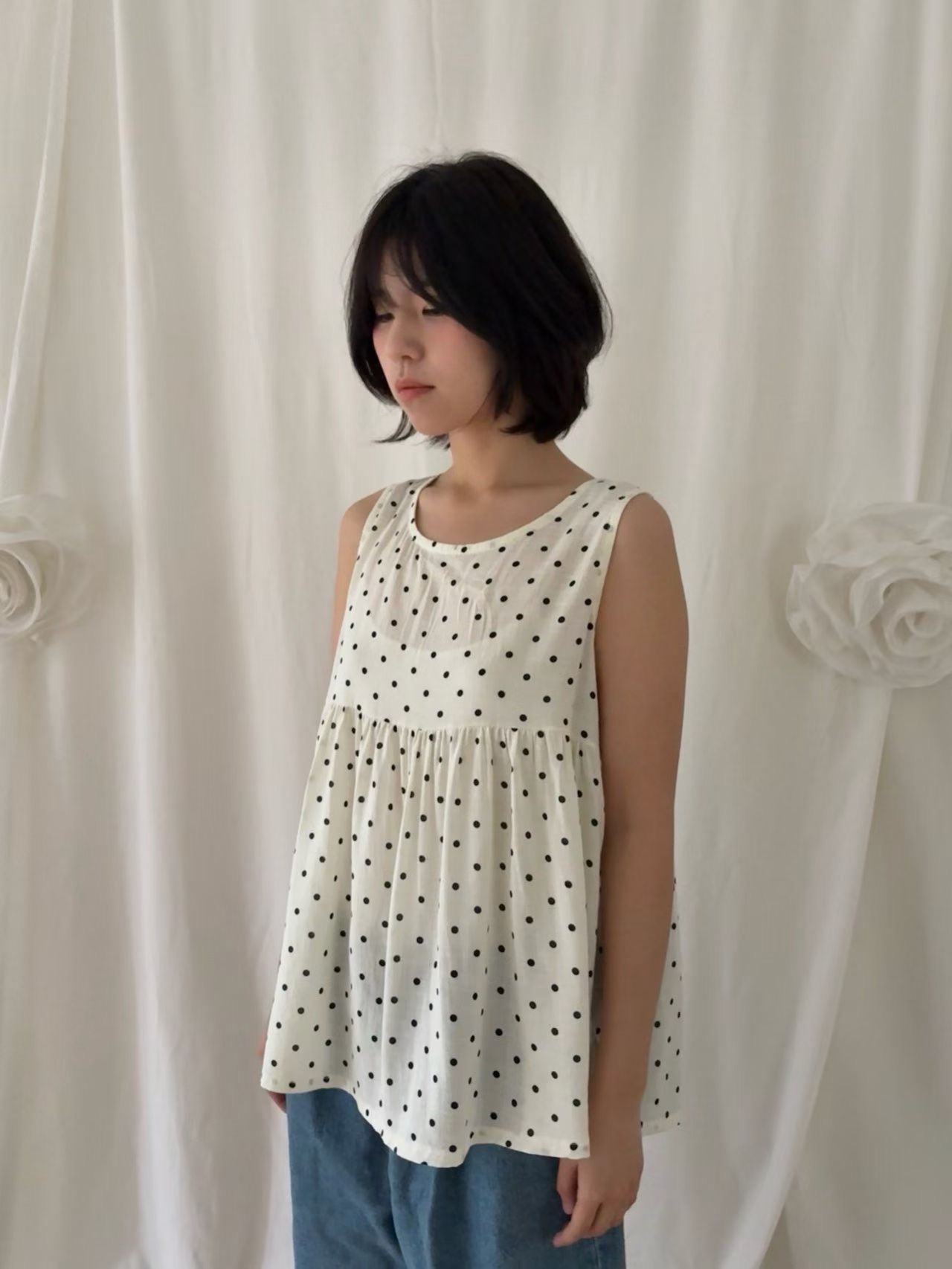 CAROLINE韓國代購女裝新品職業26夏季26春夏熱賣吊帶背心CARO_LINE吊帶/背心圖色1