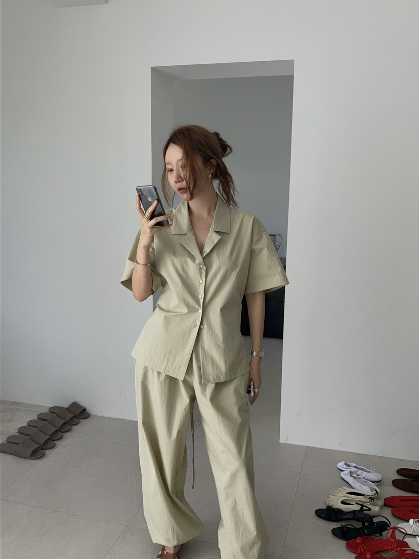MADE-P韓國直郵實拍女裝新款推薦休閑26夏季26春夏休閑褲MADE-P休閑褲