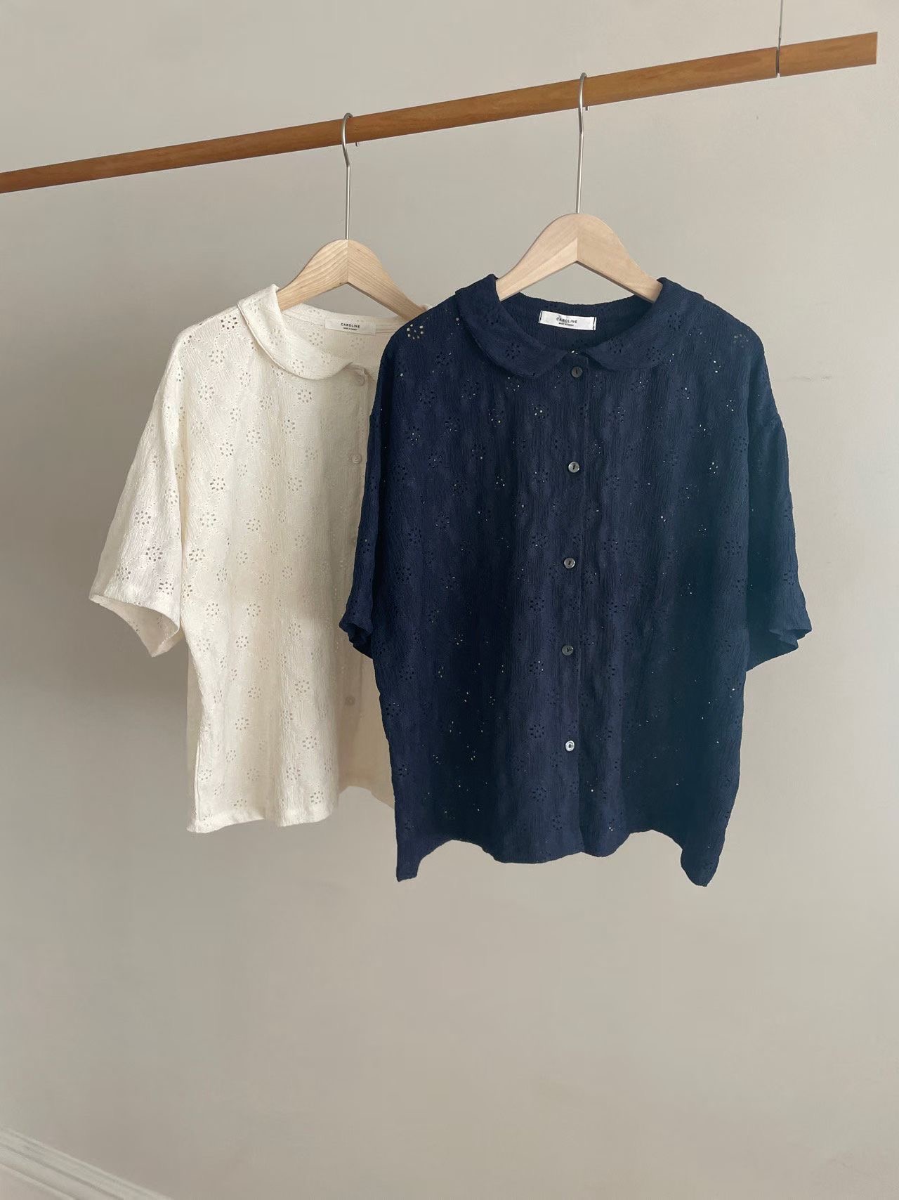 CAROLINE韓國代購女士新款熱賣26春夏時尚26夏季襯衫蕾絲衫CARO_LINE襯衫/蕾絲衫