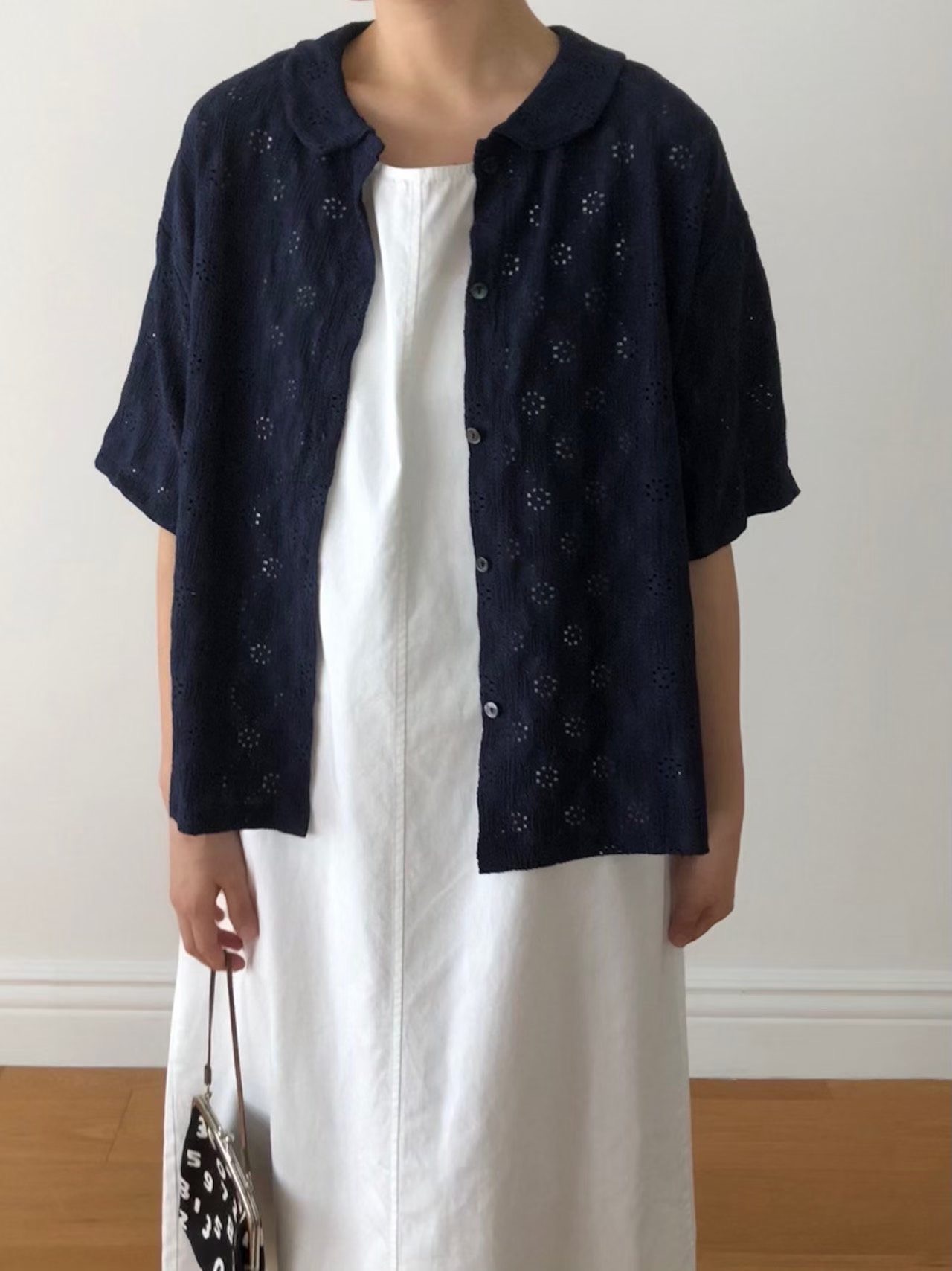 CAROLINE韓國代購女士新款熱賣26春夏時尚26夏季襯衫蕾絲衫CARO_LINE襯衫/蕾絲衫圖色2