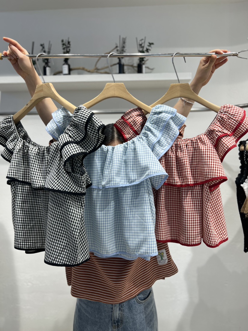OLA韓國直郵女士新品26夏季職業26春夏時尚休閑襯衫蕾絲衫mellor/OLA襯衫/蕾絲衫