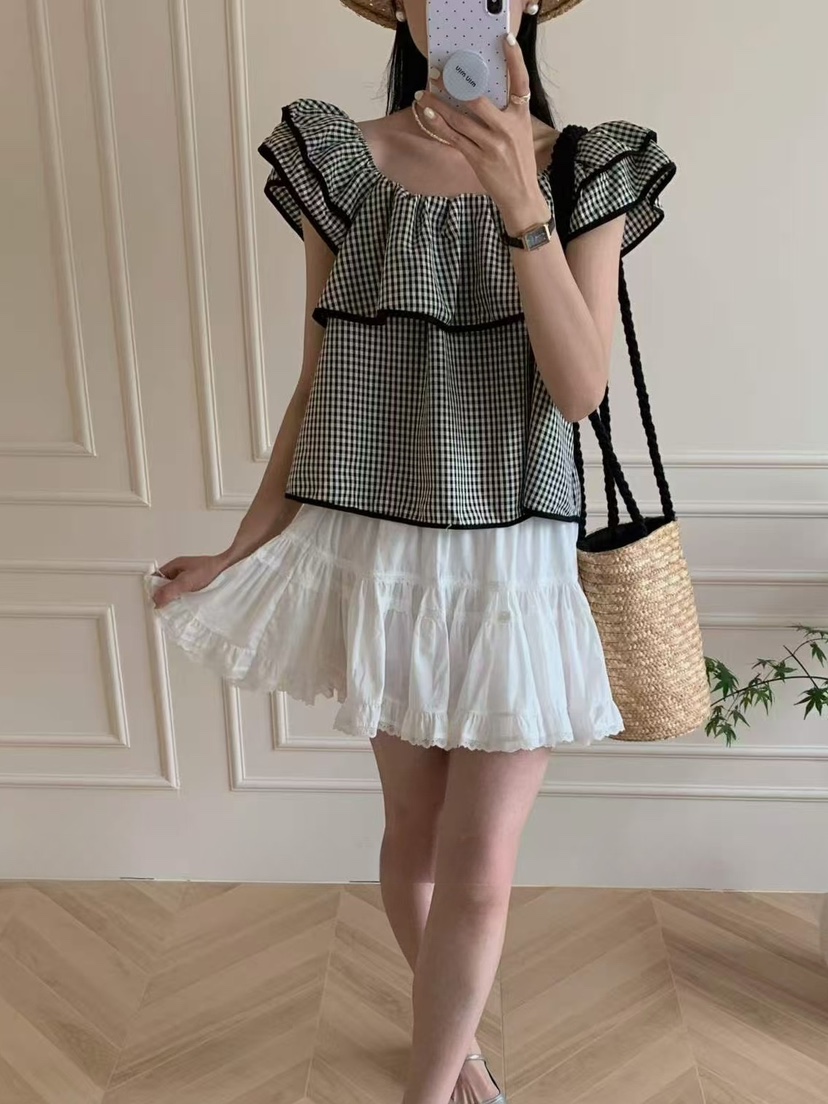 OLA韓國直郵女士新品26夏季職業26春夏時尚休閑襯衫蕾絲衫mellor/OLA襯衫/蕾絲衫