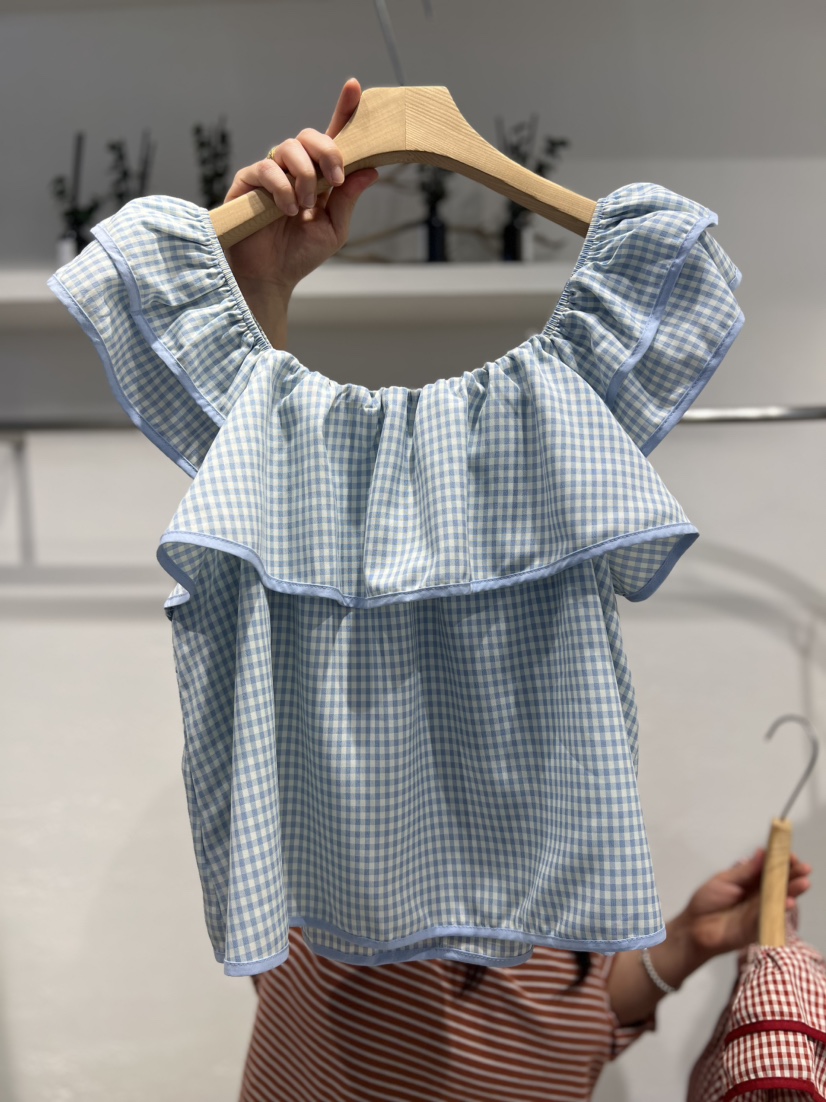 OLA韓國直郵女士新品26夏季職業26春夏時尚休閑襯衫蕾絲衫mellor/OLA襯衫/蕾絲衫圖色2