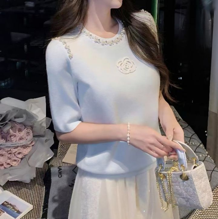 BLING BLING-S/RICO韓國東大門直郵女士新款職業針織衫花朵BLING BLING-S/RICO針織衫