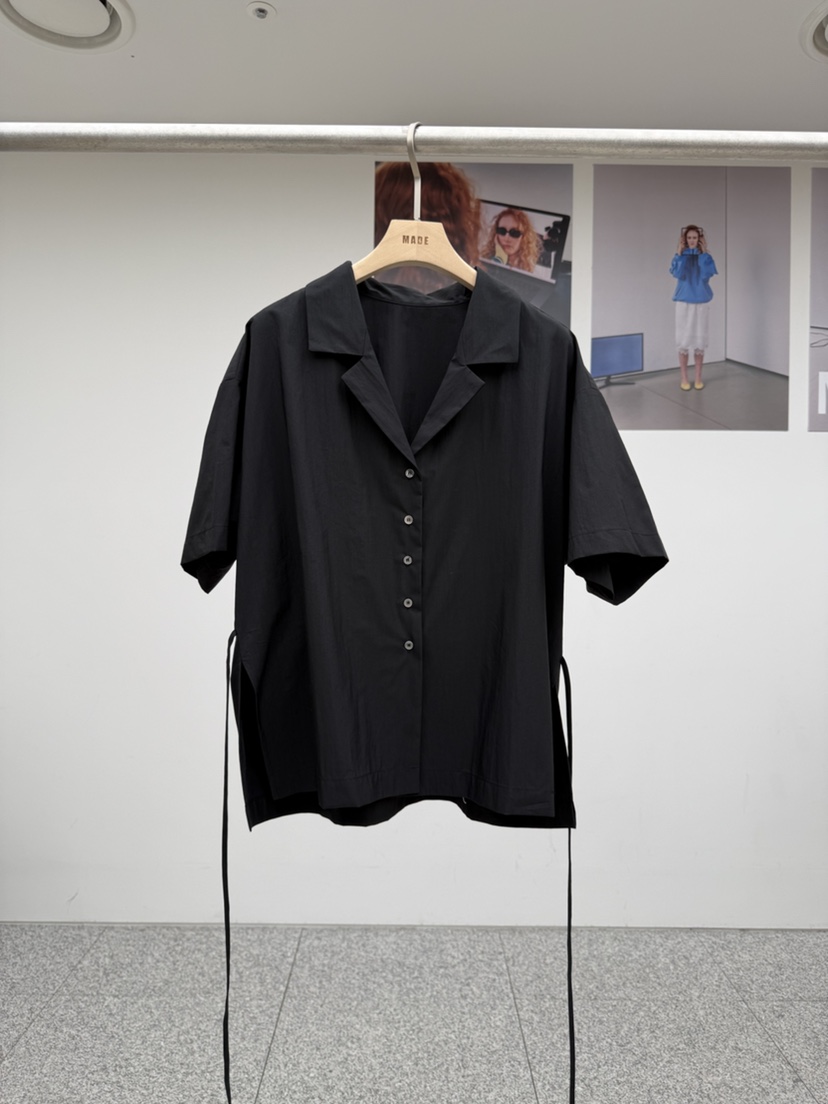 MADE-P韓國直郵女士新品時尚26夏季推薦襯衫蕾絲衫含腰繩MADE-P襯衫/蕾絲衫圖色2