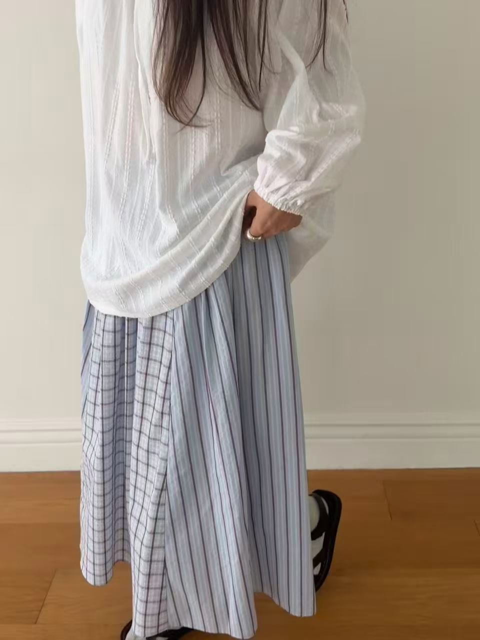 CAROLINE韓國代購女士新款26夏季休閑職業人氣推薦時尚長裙CARO_LINE長裙圖色2