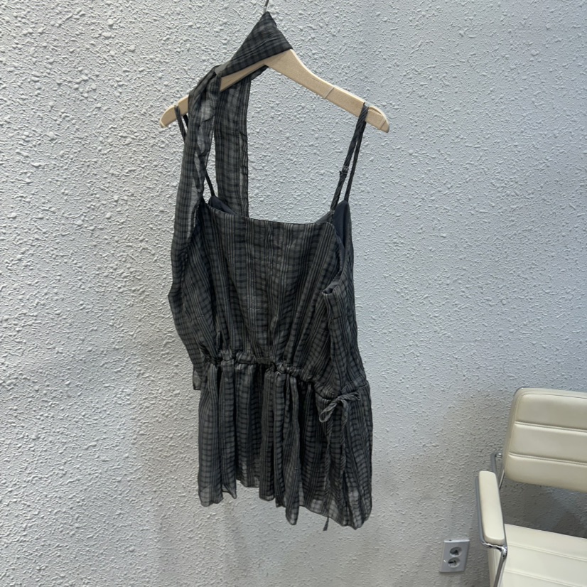 TARA東大門實拍韓國女裝新品人氣26夏季吊帶背心含脖帶圍巾TARA吊帶/背心