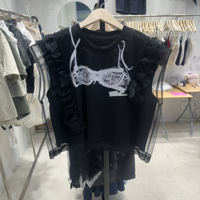 HOT PLACE/DREAM GIRIS/HOT ISSUE韓國東大門代購女士新品休閑吊帶背心印花網眼HOT PLACE/DREAM GIRIS/HOT ISSUE吊帶/背心圖色3