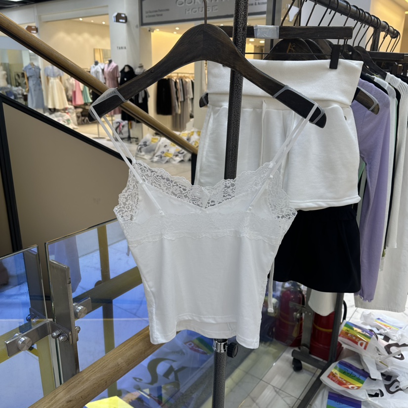 A2/D2東大門實拍韓國女裝新品時尚熱賣吊帶背心棉質蕾絲A2/D2吊帶/背心